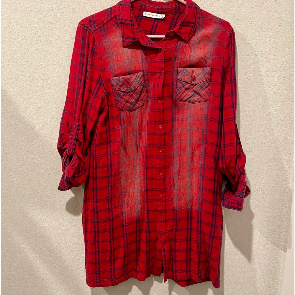 Paper + Crane Blue & Red Plaid Dress (Women’s Large)
